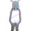 Staring Blue Horned Rhinoceros Mascot Costume