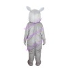 Staring Blue Horned Rhinoceros Mascot Costume