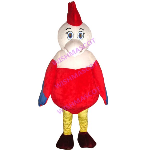 Big Crest Red Chicken Mascot Costume
