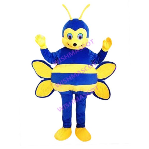 Toilsome Blue Bee Mascot Costume