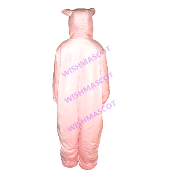Faceless Pink Kangaroo Mascot Costume