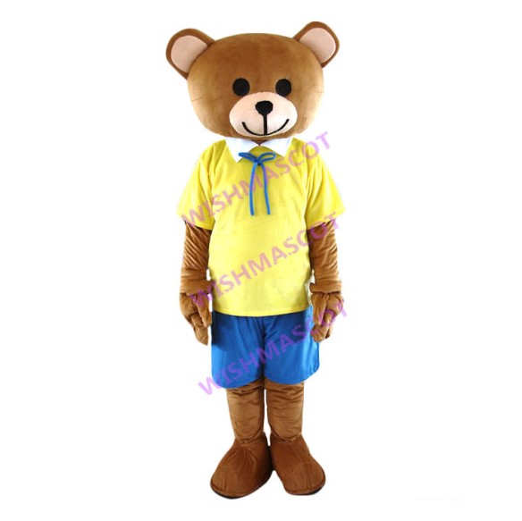 Rilakkuma Wearing Yellow Polo Shirt Mascot Costume