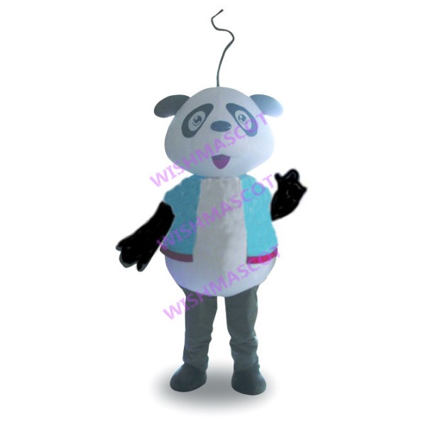 Tired Antenna Panda Mascot Costume