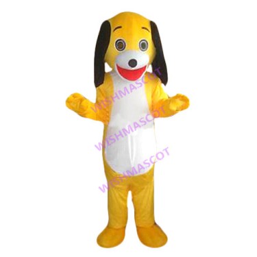 Well-behaved Yellow Puppy Mascot Costume