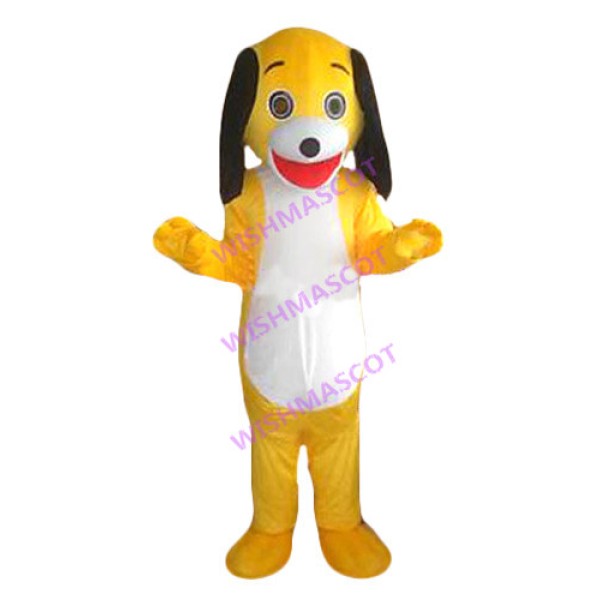 Well-behaved Yellow Puppy Mascot Costume