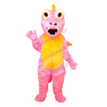 Pink & Yellow Dragon Mascot Costume