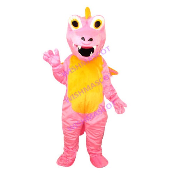 Pink & Yellow Dragon Mascot Costume