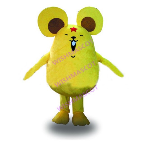 Big Ears Yellow Marmot Mascot Costume