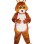 Hyperactive Brown Rabbit Mascot Costume
