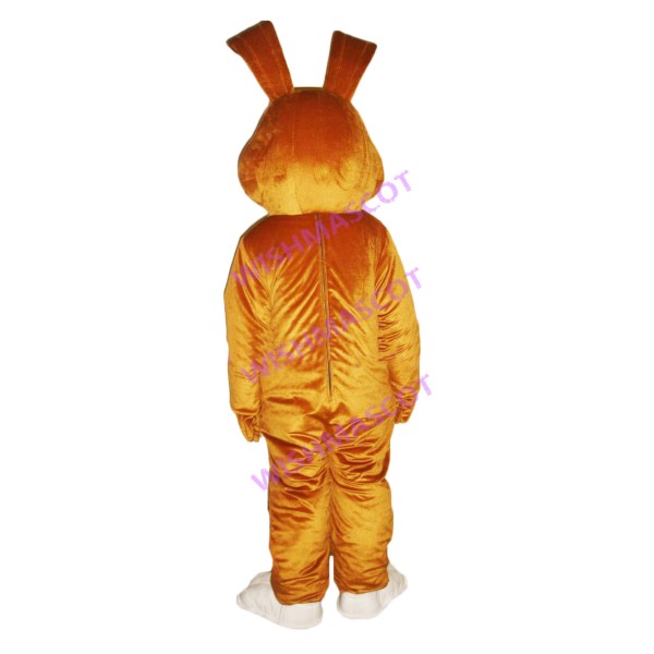 Hyperactive Brown Rabbit Mascot Costume