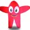 Cartoon Red Starfish Mascot Costume