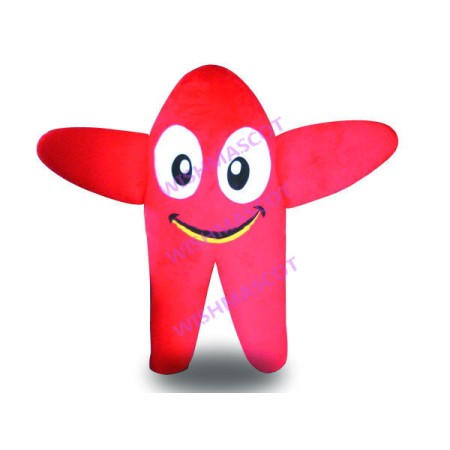 Cartoon Red Starfish Mascot Costume