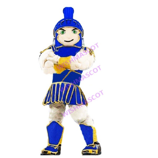 Imposing Blue Guard Mascot Costume