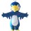 Bluebird Mascot Costume With Hair Curled Up
