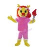 Volunteer Dragon Holding Torch Mascot Costume