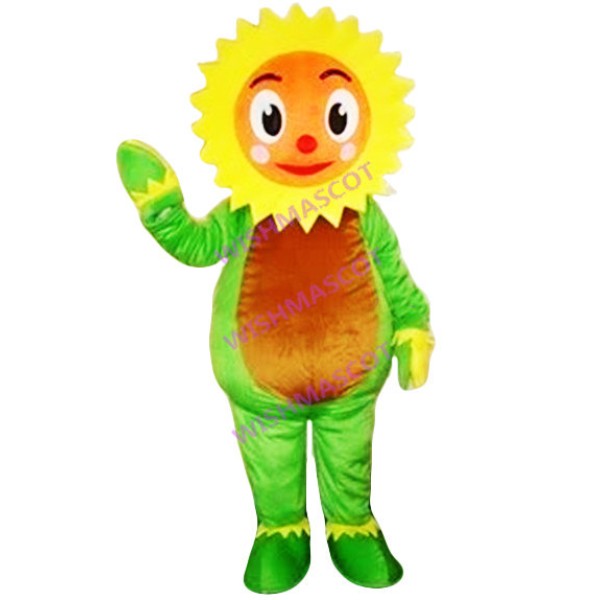 Vivid Green Sun Baby Mascot Costume