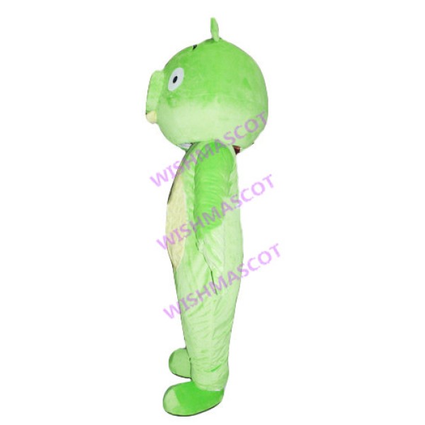 Slim Green Pig Mascot Costume