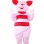 Joyous Striped Pig Mascot Costume