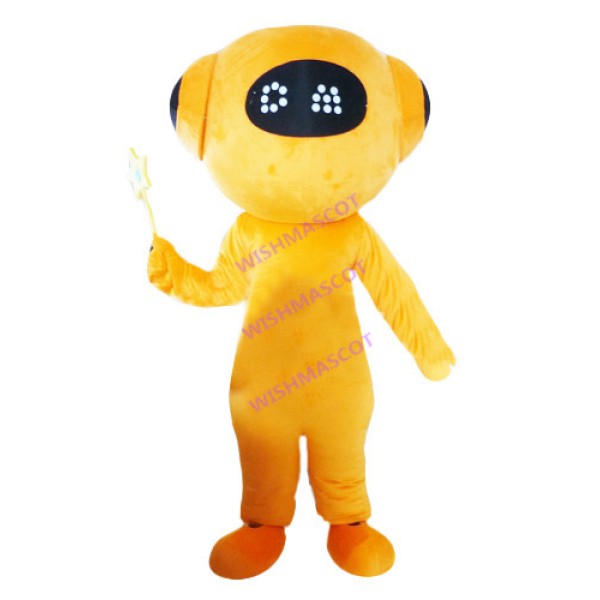 Orange Electronic Robot Mascot Costume