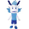 White Dragon In Vest Mascot Costume