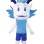 White Dragon In Vest Mascot Costume