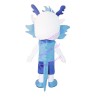 White Dragon In Vest Mascot Costume