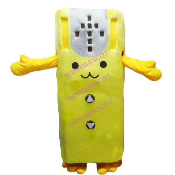 Yellow TV Remote Control Mascot Costume