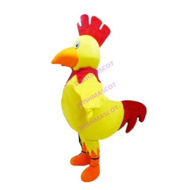 Sturdy Yellow Cock Mascot Costume