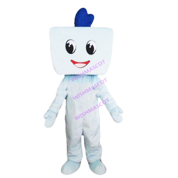 Square Head Doll Mascot Costume