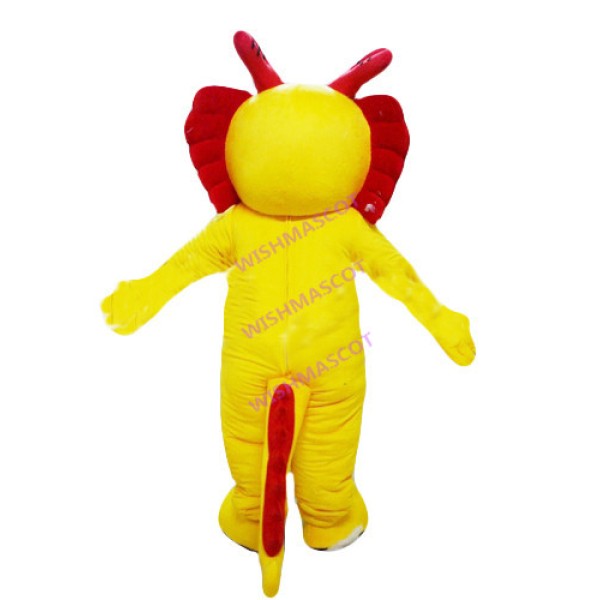 Shrunken Yellow Dragon Mascot Costume