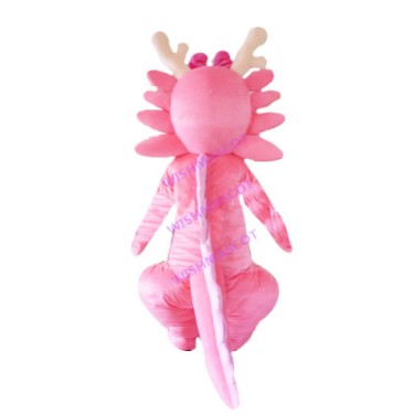 Dragon Sister With Pink Bow Mascot Costume