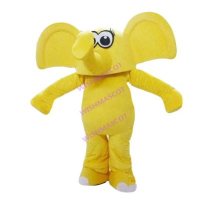 Vigorously Yellow Elephant Mascot Costume