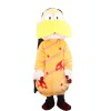 Priest In Orange Nightgown Mascot Costume