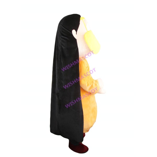 Priest In Orange Nightgown Mascot Costume