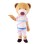 Little Bear Mascot Costume In Stand Collar Shirt