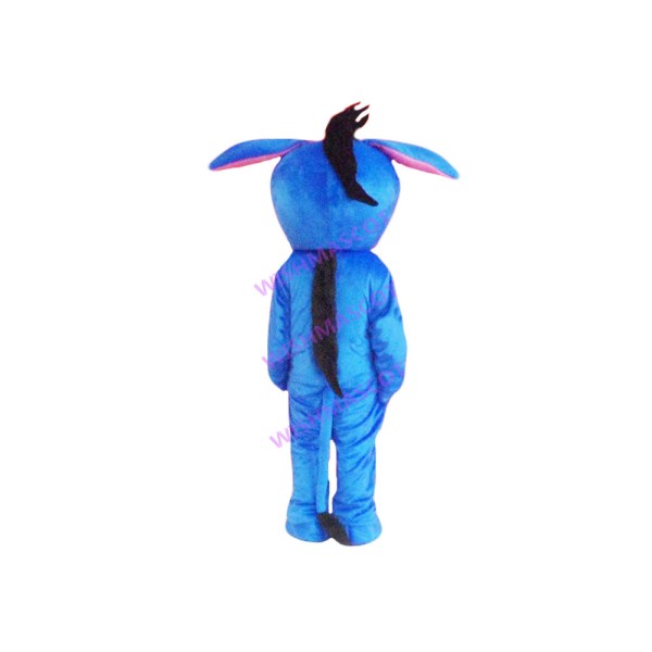 Blue Donkey With Open Ears Mascot Costume