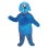 Shocked Blue Dog Mascot Costume