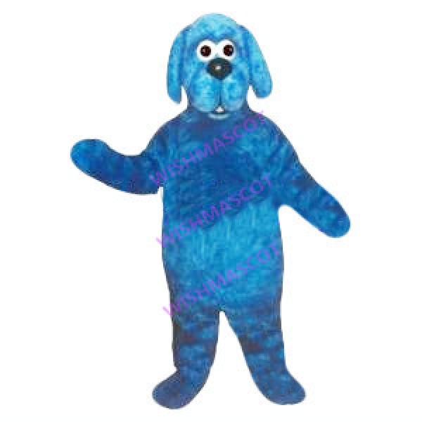 Shocked Blue Dog Mascot Costume