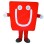 U-shaped Smiley Square Doll Mascot Costume