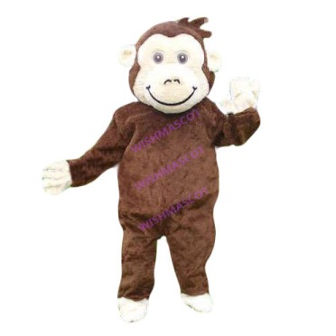 Peaceful Smiling Monkey Mascot Costume