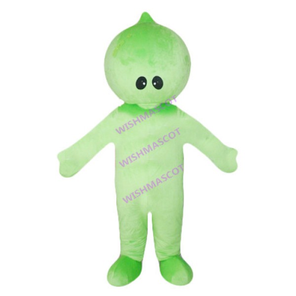 Green Doll With Only Eyes Mascot Costume
