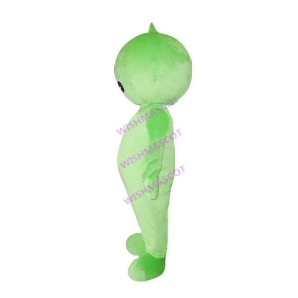 Green Doll With Only Eyes Mascot Costume