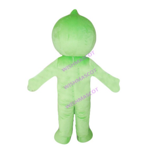 Green Doll With Only Eyes Mascot Costume