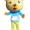 Enthusiastic Bear In Yellow Boots Mascot Costume