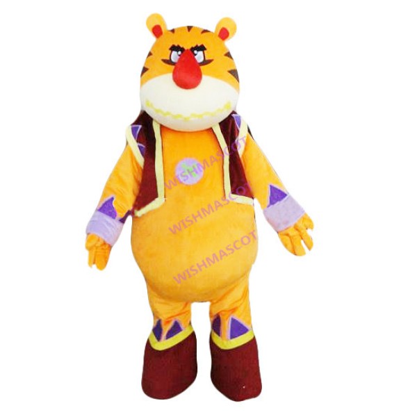 Staring Strong Tiger Mascot Costume