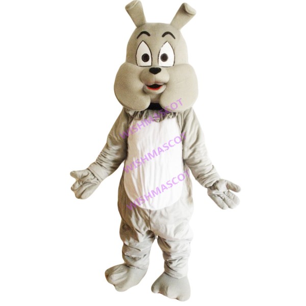Stunned Large Bulldog Mascot Costume
