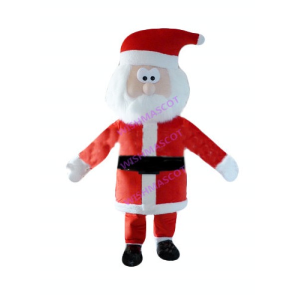 White Bearded Santa Claus Mascot Costume
