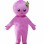 Pink Doll With Bow Mascot Costume