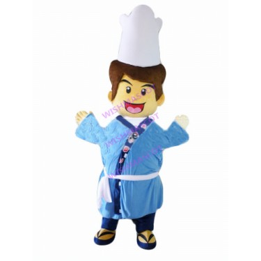 Chef Of Sushi Restaurant Mascot Costume