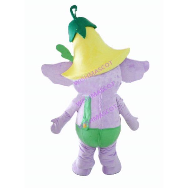 Elephant With Daffodils Above Head Mascot Costume